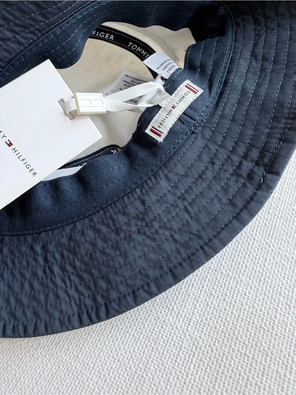 Tommy Hilfiger Kids Navy & Cream Sherpa Bucket Hat with Pocket